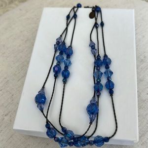 2028 Blue Beaded Necklace